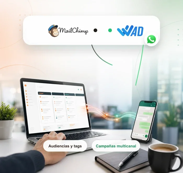 Integración de Mailchimp con WAD y WhatsApp