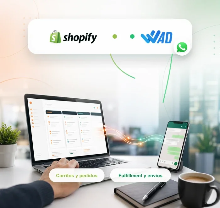 Integración de Shopify con WAD y WhatsApp