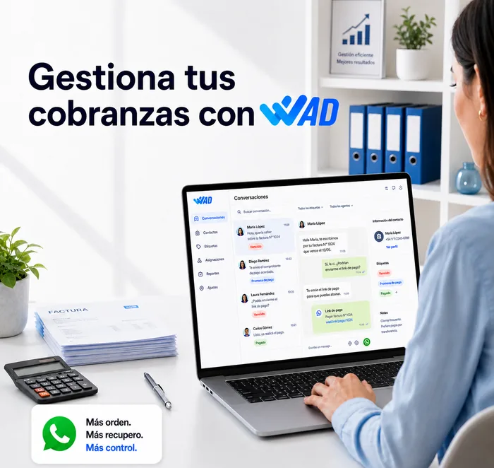 WhatsApp para cobranzas con recordatorios, acuerdos y seguimiento