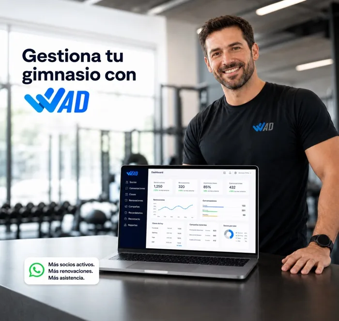 WhatsApp para gimnasios y centros deportivos con altas renovaciones y clases