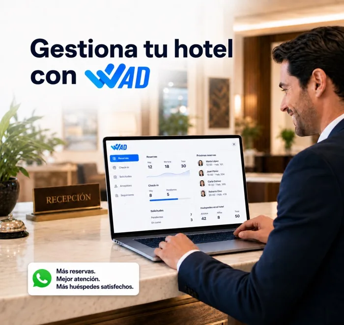WhatsApp para hoteles y alojamientos con reservas y atención al huésped