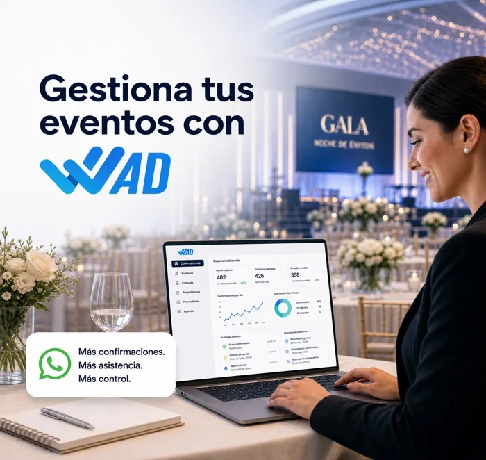 WhatsApp para organización de eventos con RSVP asistentes y recordatorios