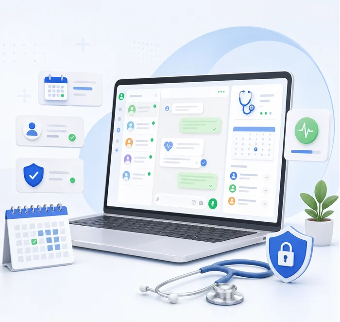 WhatsApp para salud con pacientes, turnos, profesionales y métricas