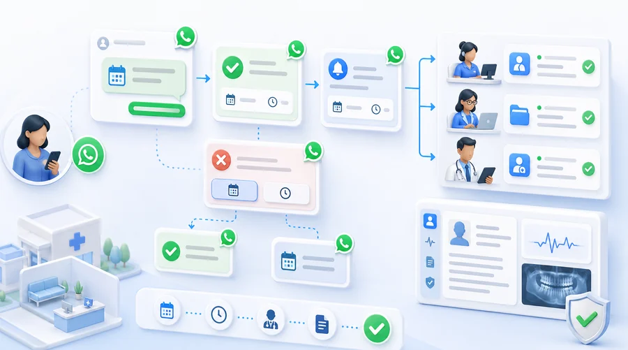 WhatsApp compartido para consultas, pacientes, profesionales y administración
