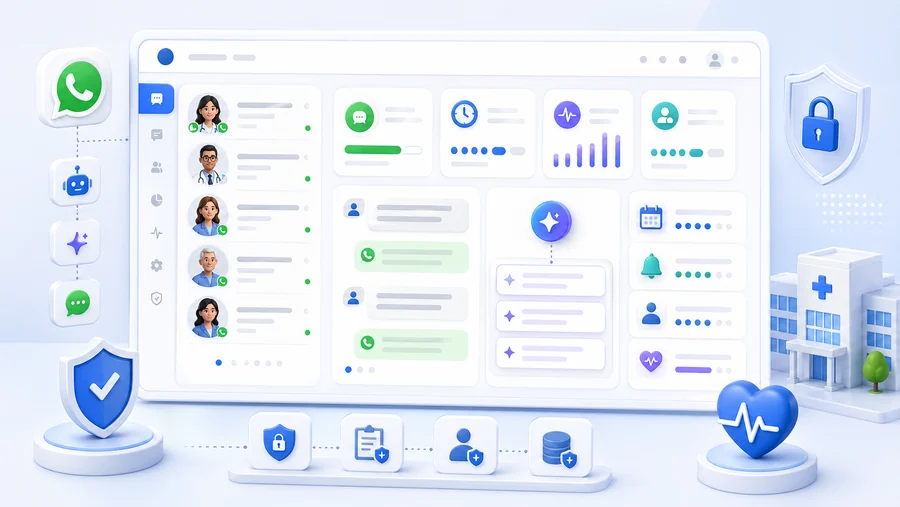 Salud con WADO, bots, recordatorios, turnos y métricas en WhatsApp