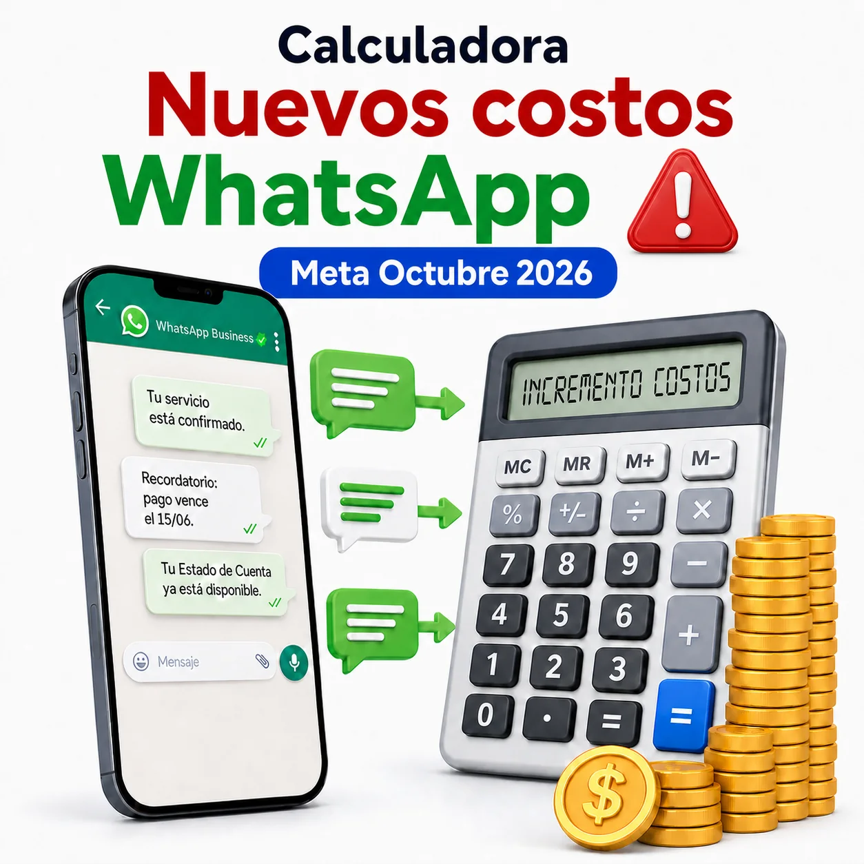 Calculadora de nuevos costos de WhatsApp desde octubre de 2026