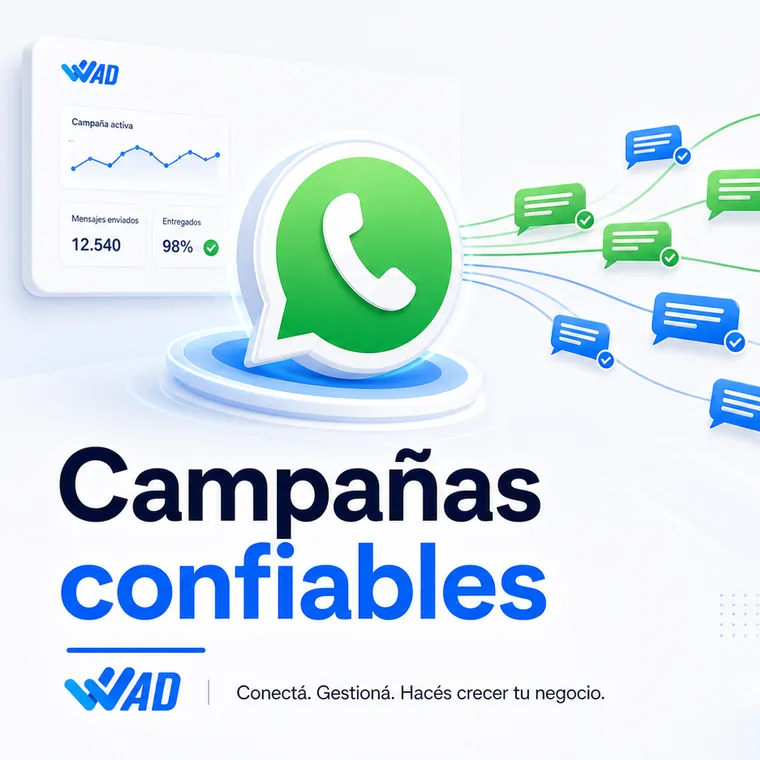 Campañas confiables por WhatsApp con mensajes enviados en volumen
