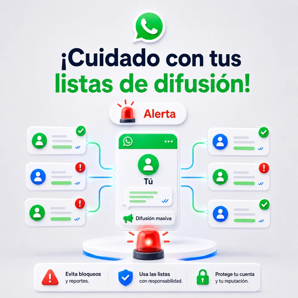 Cuidado con las listas de difusión de WhatsApp