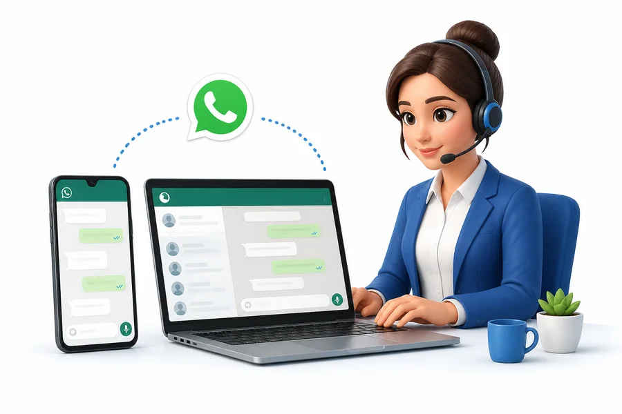 Atención manual desde WhatsApp Web y la aplicación móvil